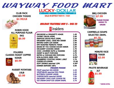 WayWay Food Mart Flyer November 5 to 11