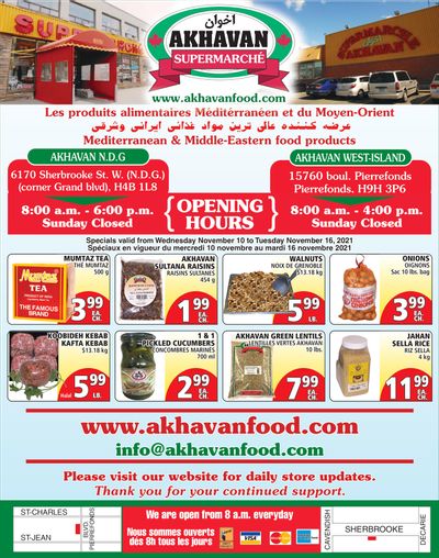 Akhavan Supermarche Flyer November 10 to 16