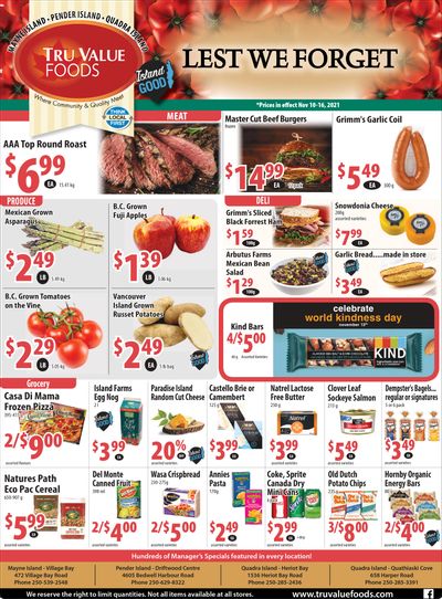 Tru Value Foods Flyer November 10 to 16