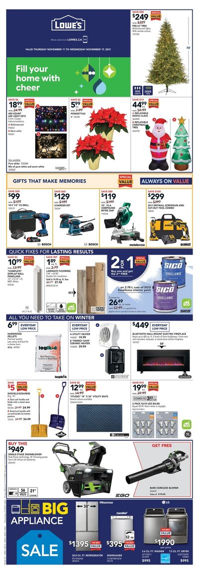 Lowe's Flyer November 11 to 17