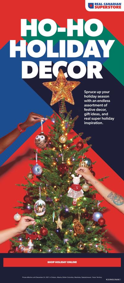 Real Canadian Superstore Ho-Ho Holiday Decor Flyer November 25 to December 24