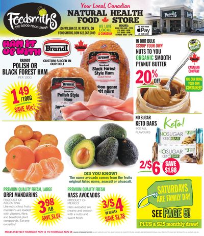 Foodsmiths Flyer November 11 to 18