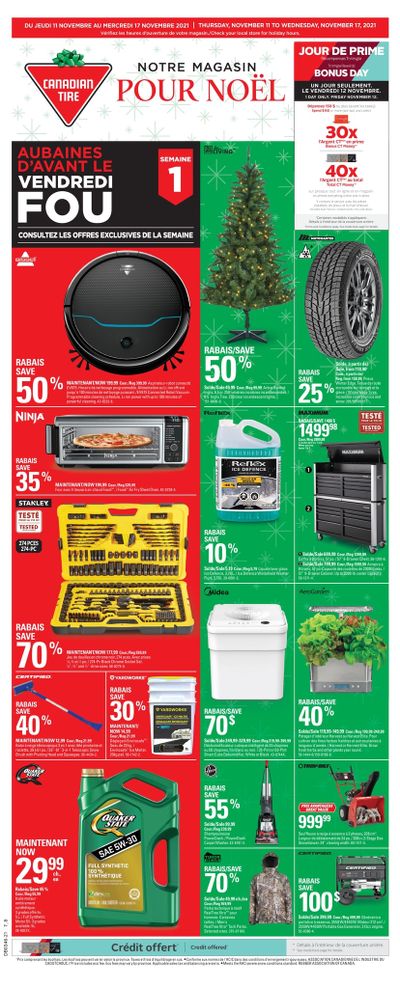 Canadian Tire Black Friday Early Deals (QC) Flyer November 11 to 18, 2021