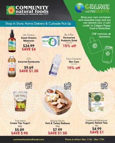Community Natural Foods Flyer November 11 to 17