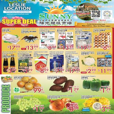 Sunny Supermarket (Leslie) Flyer November 12 to 18