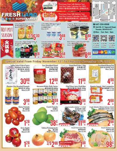 FreshLand Supermarket Flyer November 12 to 18