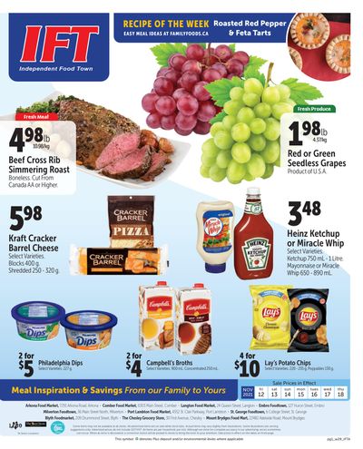 IFT Independent Food Town Flyer November 12 to 18