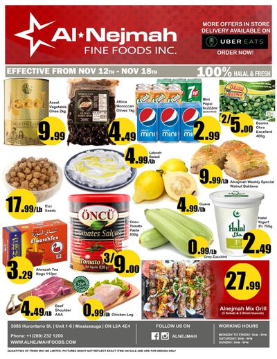 Alnejmah Fine Foods Inc. Flyer November 12 to 18