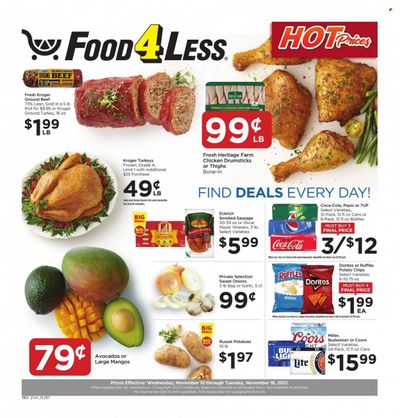 Food 4 Less (IN) Weekly Ad Flyer November 13 to November 20