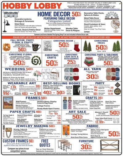 Hobby Lobby Weekly Ad Flyer November 13 to November 20