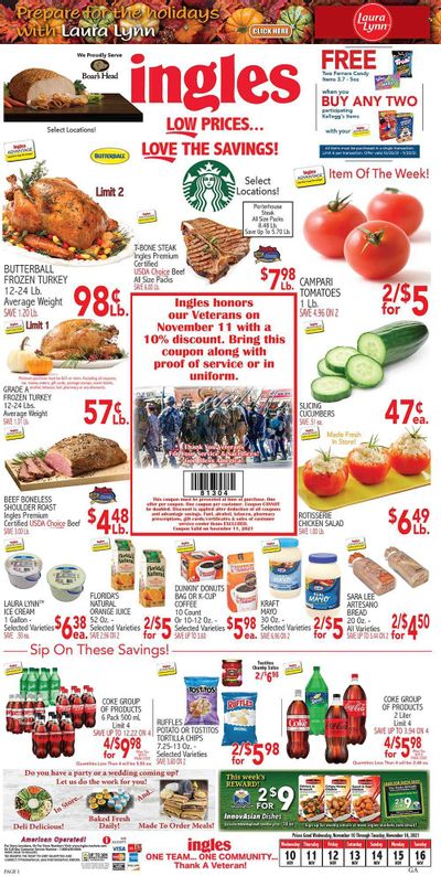 Ingles (GA, NC, SC, TN) Weekly Ad Flyer November 13 to November 20