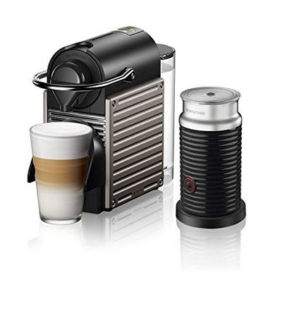 Nespresso Pixie Espresso Machine by Breville with Aeroccino, Titan, One Size (BEC460TTN1BUC1) $169 (Reg $251.22)