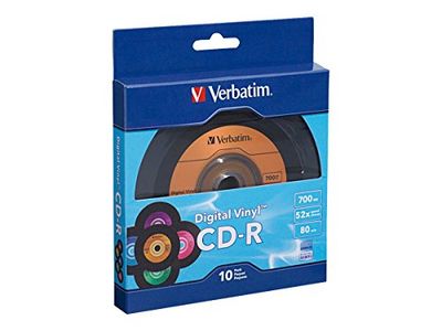 Verbatim CD-R 80min 52X with Digital Vinyl Surface - 10pk Bulk Box $6.99 (Reg $7.99)