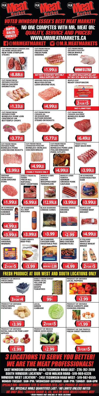 M.R. Meat Market Flyer November 13 to 20