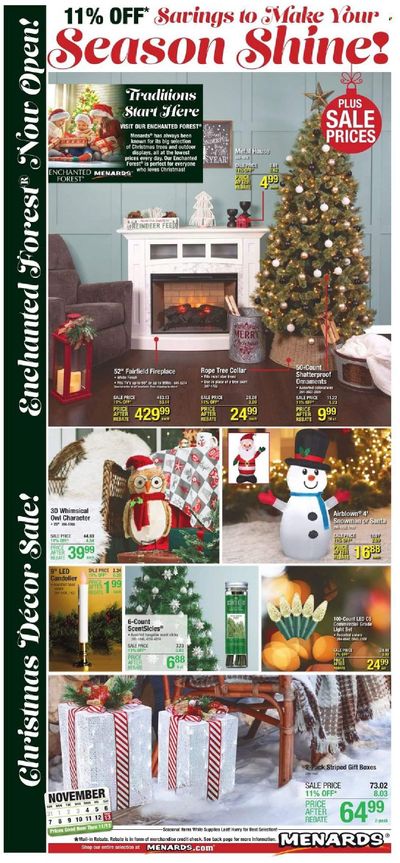 Menards Weekly Ad Flyer November 13 to November 20