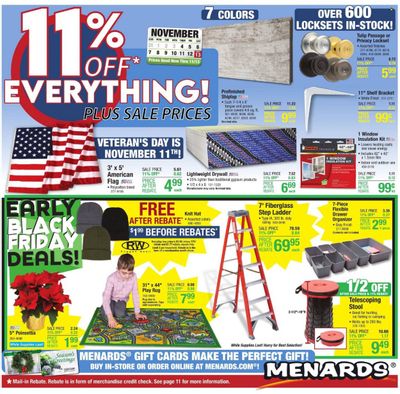 Menards Weekly Ad Flyer November 13 to November 20