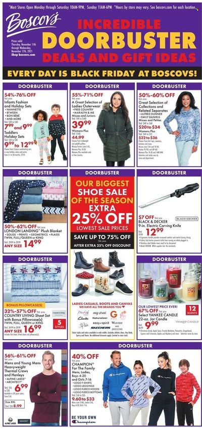 Boscov's (CT, DE, MD, NJ, NY, PA) Weekly Ad Flyer November 14 to November 21