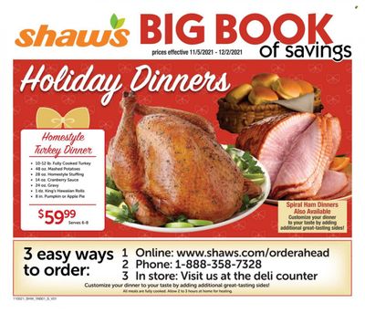 Shaw’s (MA, ME, NH, RI, VT) Weekly Ad Flyer November 14 to November 21