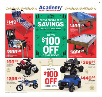 Academy Sports (AL, AR, GA, LA, MO, NC, SC, TN, TX) Weekly Ad Flyer November 14 to November 21