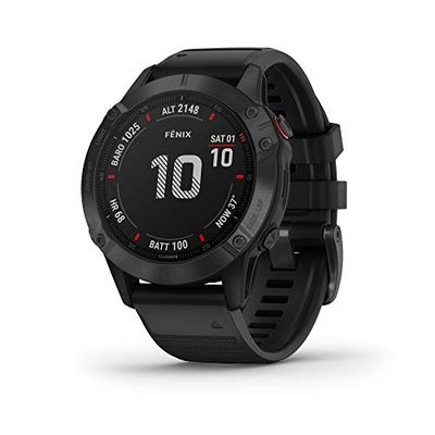 Garmin Fenix 6 Pro, Premium Multisport GPS Watch, Features Mapping, Music, Grade-Adjusted Pace Guidance and Pulse Ox Sensors, Black $619.99 (Reg $879.99)