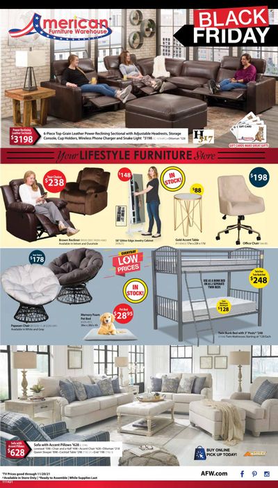 American Furniture Warehouse (AZ, CO, TX) Weekly Ad Flyer November 15 to November 22