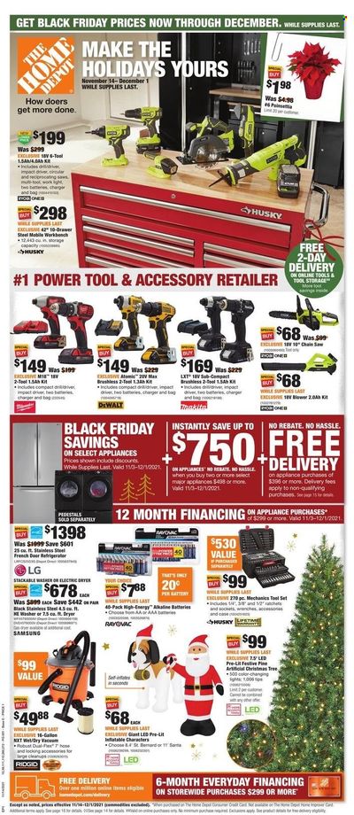 The Home Depot Weekly Ad Flyer November 15 to November 22