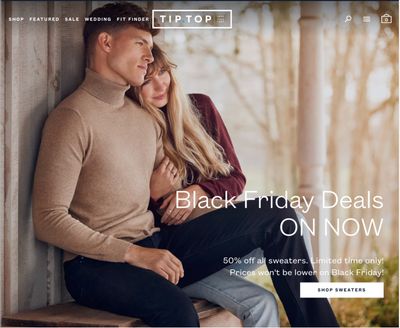 Tip Top Canada Black Friday Sale On Now: Save 50% Off All Sweaters