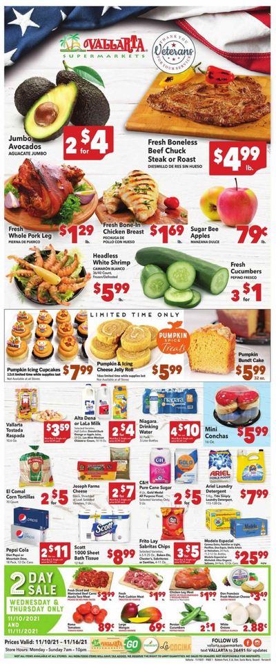 Vallarta (CA) Weekly Ad Flyer November 15 to November 22