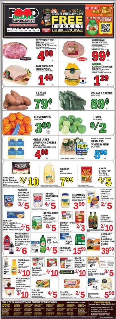 Food Bazaar (CT, NJ, NY) Weekly Ad Flyer November 15 to November 22