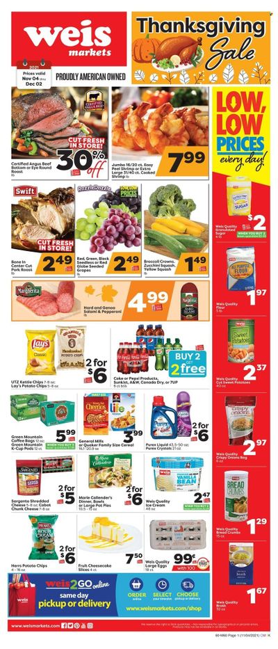 Weis (MD, NY, PA) Weekly Ad Flyer November 16 to November 23