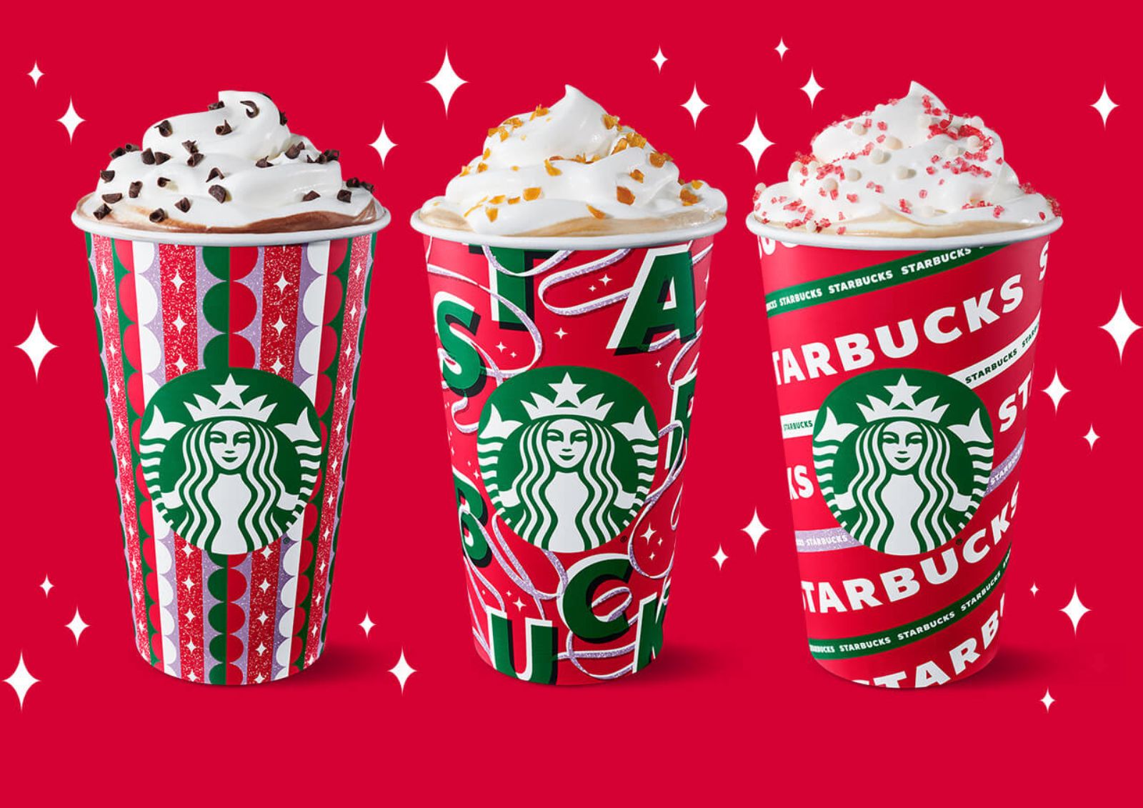 The Peppermint Mocha, Toasted White Chocolate Mocha Frappuccino and