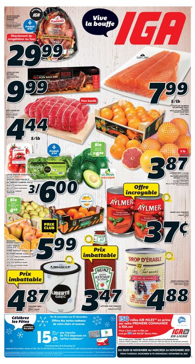 IGA (NB) Flyer November 18 to 24 IGA (NB) Flyer November 18 to 24