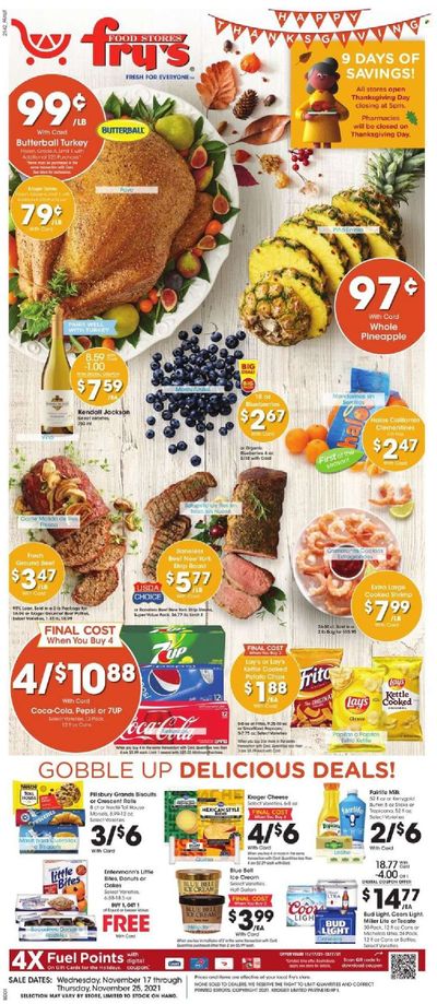 Fry’s (AZ) Weekly Ad Flyer November 16 to November 23