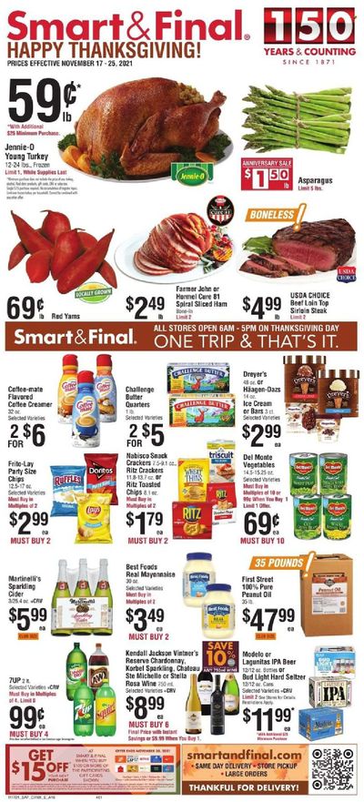Smart & Final (AZ, CA) Weekly Ad Flyer November 16 to November 23