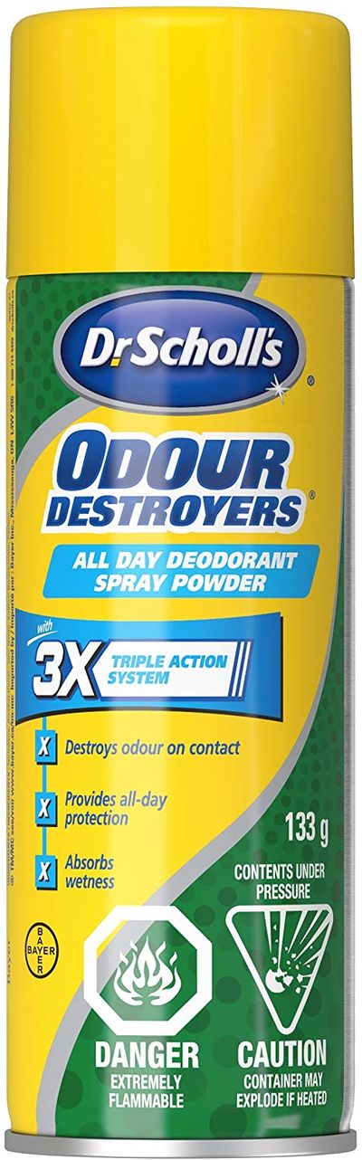 Dr. Scholl's Odour Destroyers All day Spray Powder 133 g on Sale for $8.47 at Amazon Canada