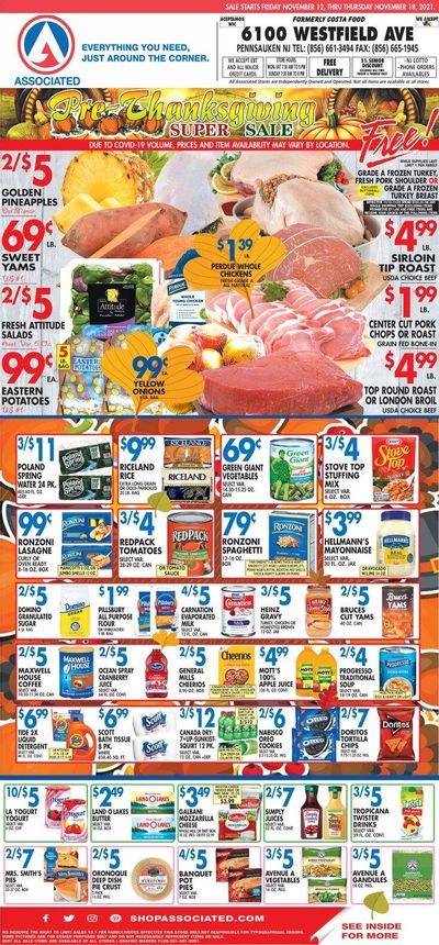 Associated Supermarkets (NY) Weekly Ad Flyer November 17 to November 24