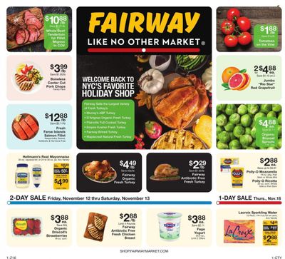 Fairway Market (CT, NJ, NY) Weekly Ad Flyer November 17 to November 24