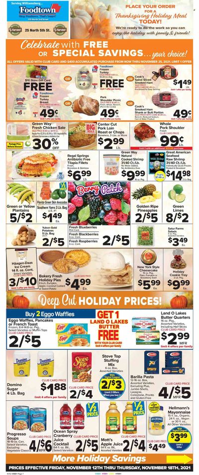 Foodtown (NJ, NY, PA) Weekly Ad Flyer November 17 to November 24