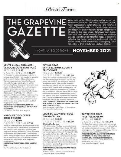 Bristol Farms (CA) Weekly Ad Flyer November 17 to November 24