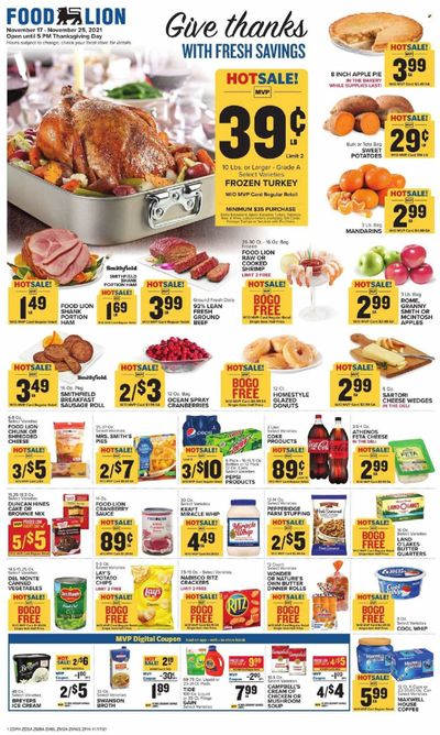 Food Lion (MD) Weekly Ad Flyer November 17 to November 24