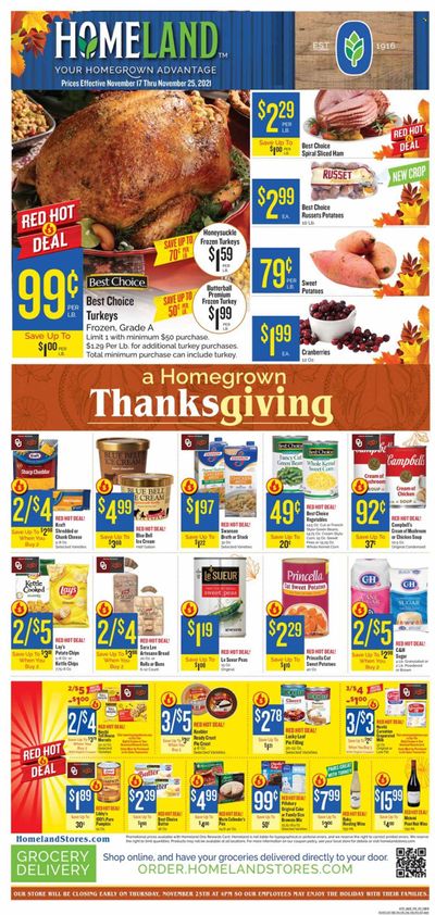 Homeland (OK, TX) Weekly Ad Flyer November 17 to November 24