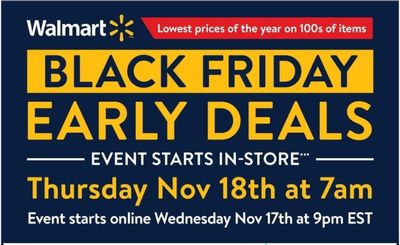 Walmart Canada Black Friday 2021 Early Deals Starting ONLINE Today at 9:00 pm
