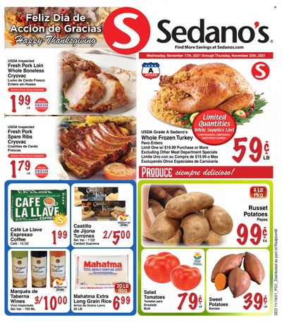 Sedano's (FL) Weekly Ad Flyer November 17 to November 24