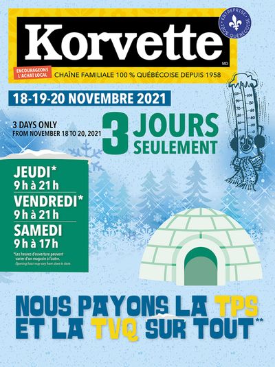 Korvette Flyer November 18 to 20