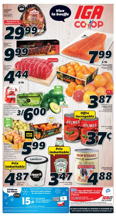 IGA Coop (NB) Flyer November 18 to 24
