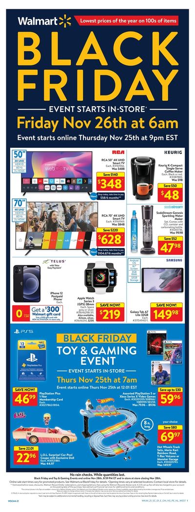 Walmart Canada (West) Black Friday Flyer November 25 to 28, 2021