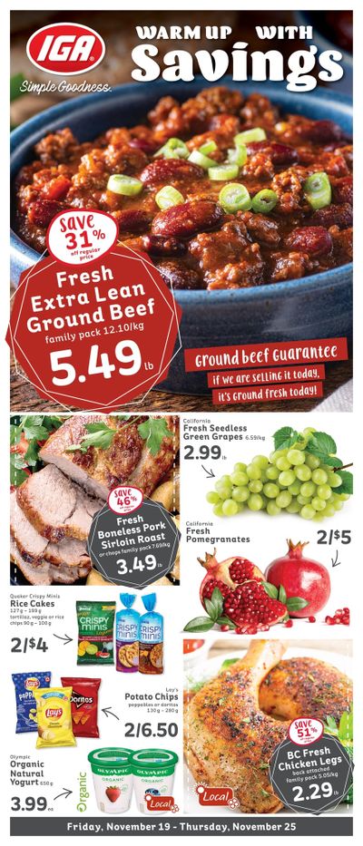 IGA Stores of BC Flyer November 19 to 25
