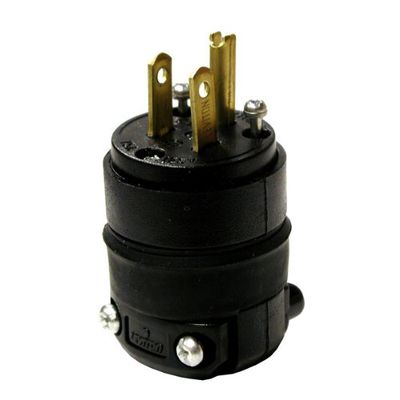 Leviton 000-515PR-000 15 Amp, 125 Volt, Rubber Plug Grounded (Black) $2.59 (Reg $4.19)