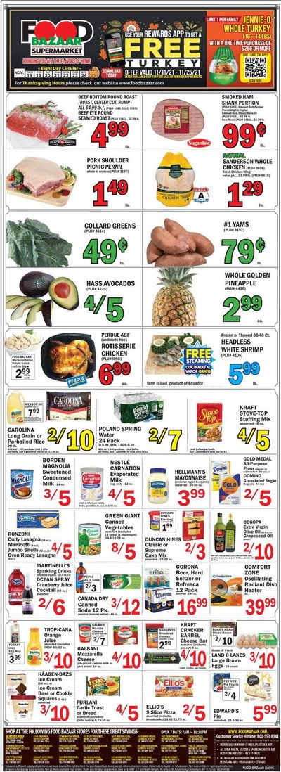 Food Bazaar (CT, NJ, NY) Weekly Ad Flyer November 18 to November 25