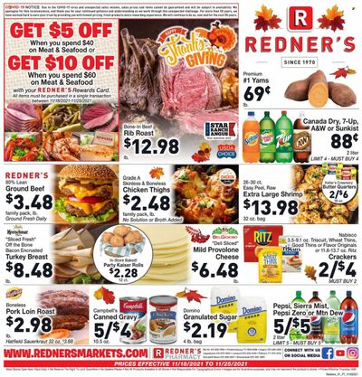 Redner's Markets (DE, MD, PA) Weekly Ad Flyer November 18 to November 25